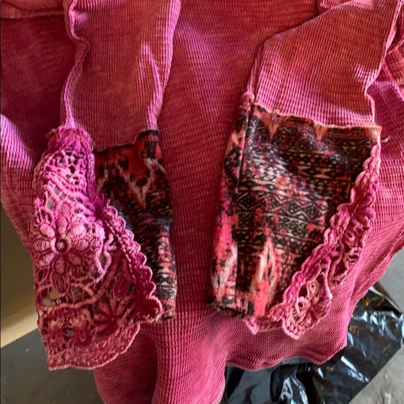 New American Able Raspberry lace fabric thermal LS - Picture 7 of 7